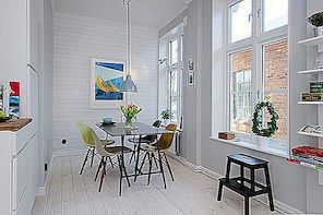 10 Duplexní interiérové ​​návrhy s švédským dotykem