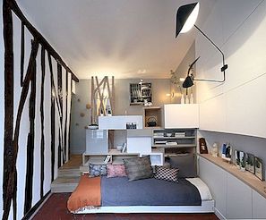 12 vierkante meter kamer getransformeerd in een mini-studio