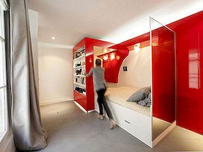 23 metrů čtverečních apartmán v Paříži nazvaný Red Nest
