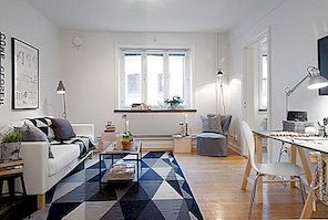 40 metrů čtverečních apartmán s dobře známým švédským interiérem