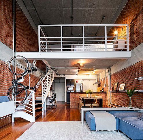 En hyrd lägenhet får en fullständig ombyggnad via anpassade möbler