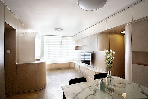 Apartma Studio se harmonizira z uporabo po meri pohištva