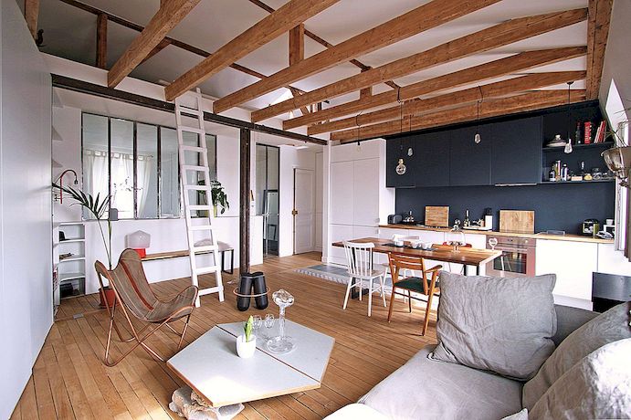 Lägenhet i Paris får en ny titt efter en renovering