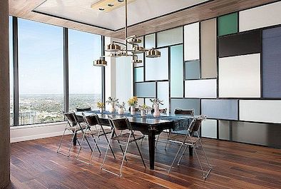 Διαμέρισμα στο Τέξας Κρύβει Σχεδιασμός τοίχου με έμπνευση Mondrian