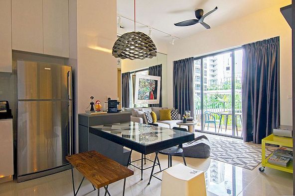 Umjetnička obnova eklektičnog apartmana u Singapuru