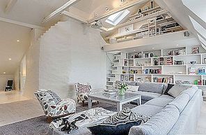 Mooi en schoon zolder appartement in Stockholm