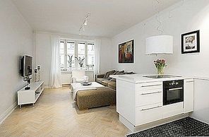 Vacker och effektiv design i ett rums lägenhet