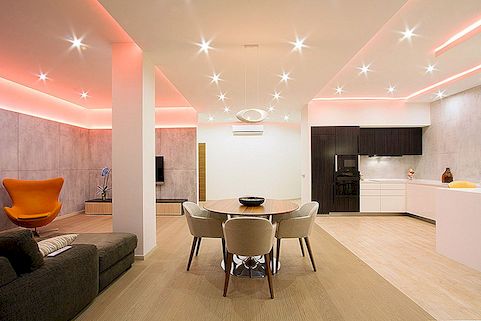 De stemming van een studio-appartement veranderen via RGB-verlichting: Russian Loft door G-DESIGN