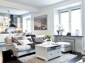 Šarmantan Nordic White Apartman dizajn interijera