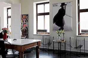Šiuolaikinis butas Švedijoje su juodais akcentais
