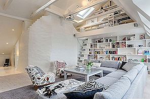 Pametne dizajnerske ideje u lijepom apartmanu u potkrovlju u Stockholmu