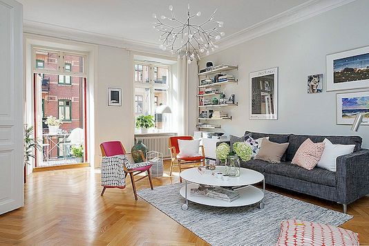 Barevný skandinávský apartmán zachycuje inspirativní detaily