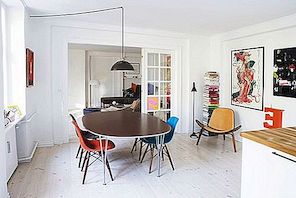 Färgglada skandinaviska lägenhet perfekt utformad för ett ungt par