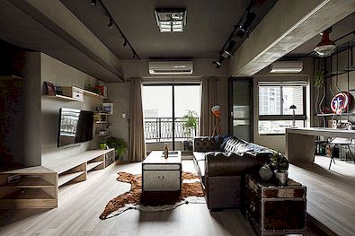 Komplex bachelor lägenhet i Taiwan med en industriell personlighet