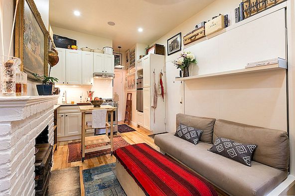 Stel verandert een appartement van 22 m² in New York in een gezellig huis