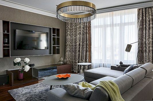 Κομψό σπιτικό σχεδιασμό με στροβιλισμό: Διαμέρισμα Grey Sky στην Αγία Πετρούπολη