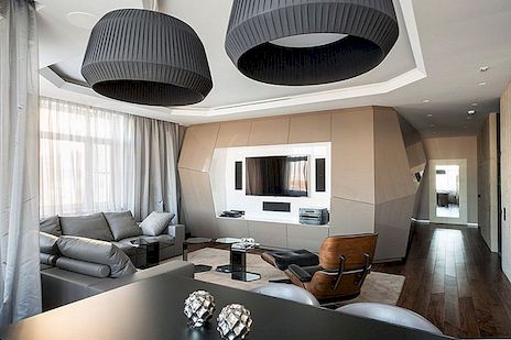 Futuristische benadering van hedendaagse Moskou Appartement door Geometrix Design