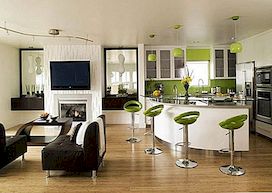 Groen ontwerp in een modern appartement door Lori Dennis