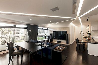 Høyt nivå av interaktivitet utstødt av stilig moderne hjem i Taiwan