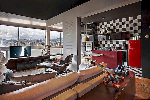 催眠巴西现代公寓展示的颜色和纹理混合