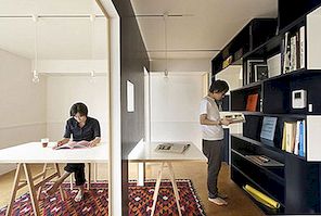 小型公寓的巧妙和高度实用的移动墙增加