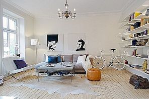 Inspiracija mešanice tradicionalnih in modernih v osvežujočem skandinavskem stanovanju