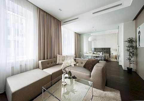 Minimalistisch appartement met een sterk designritme van Alexandra Fedorova