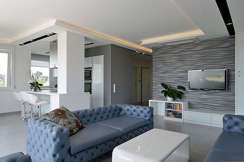 Minimalistický design penthouse v budapešťské funkcionalitě