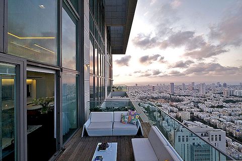 Opprørende luksuriøst penthouse med utsikt over Tel Aviv og Middelhavet