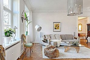 Scandinavische en luxe stijlen appartement interieur