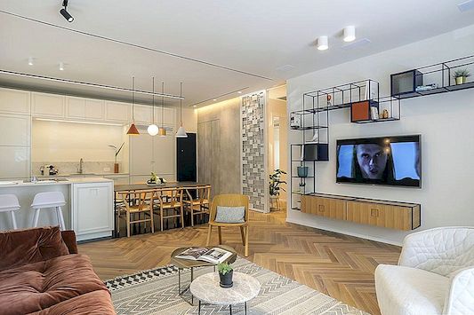 Skandinávský styl v přímořském apartmánu v Tel Avivu