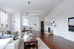 Κομψός, όμορφος και εμπνευσμένος σχεδιασμός σε ένα λευκό διαμέρισμα