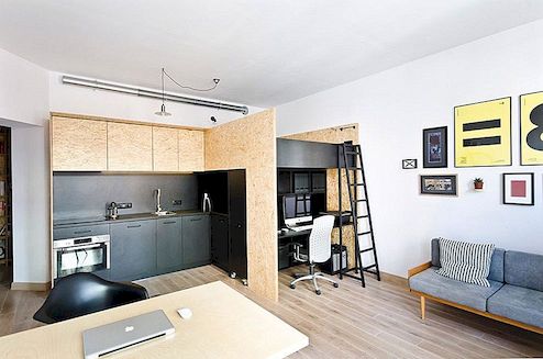 Liten lägenhet dubblar som en designstudio och lekplats