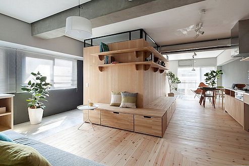 Pequeno apartamento recebe uma reforma eficiente em forma de L