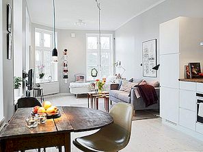 Malý byt v Göteborgu, který představuje důmyslné uspořádání