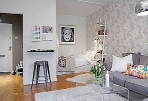 Malý švédský apartmán s půvabným designem