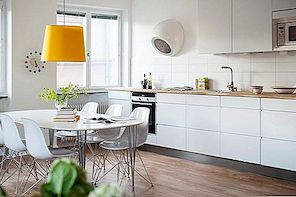 Stijlvol appartement in Zweden met een modern design en slechts een vleugje geel