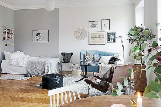 Stylový švédský studiový apartmán žije velký