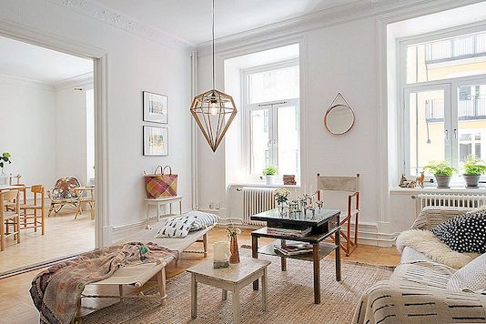 瑞典公寓揭开了另一个舒适的角落