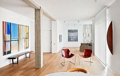 Den perfekta hem- och konstgalleriet Combo avslöjade inuti denna lägenhet