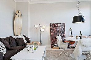 Liten lägenhet renovering med vita väggar