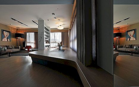 Onconventioneel appartement in Taiwan met opvallende op maat gemaakte meubelelementen