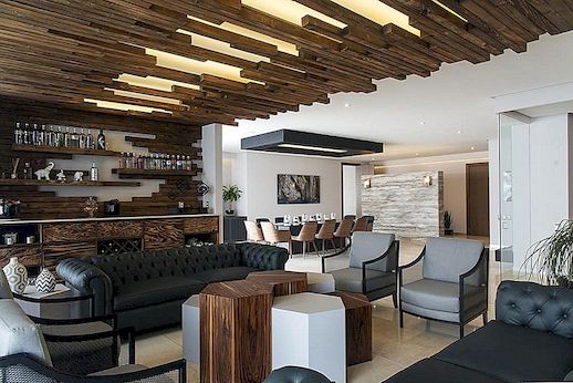 木材温暖现代墨西哥公寓在意想不到的创造性方式