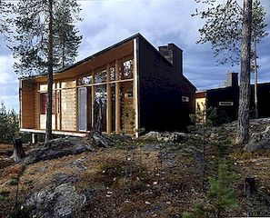Een charmant loghuis in de wildernis van Lapland