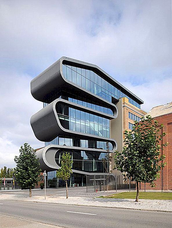 Bryta industriella grannskapsmönster: Umicore Office Building i Belgien