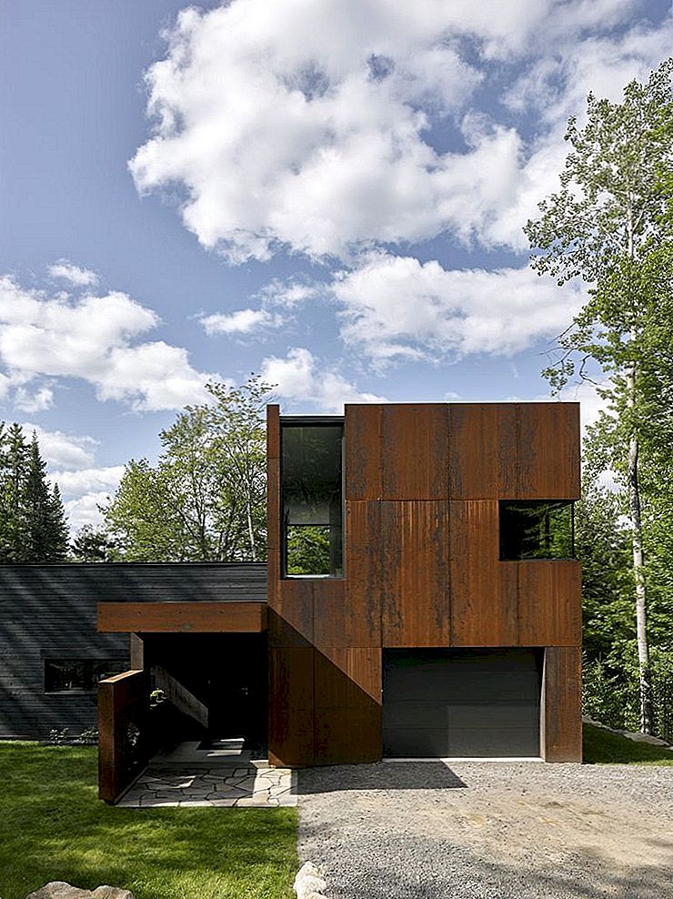 Charming Lakeside House Uporablja Corten Steel z mešanico z naravo