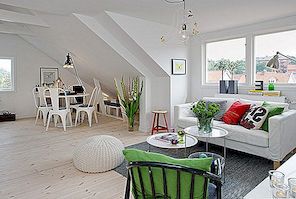 Okouzlující bílý podkrovní byt ve Švédsku Inspirativní teplo po celý rok