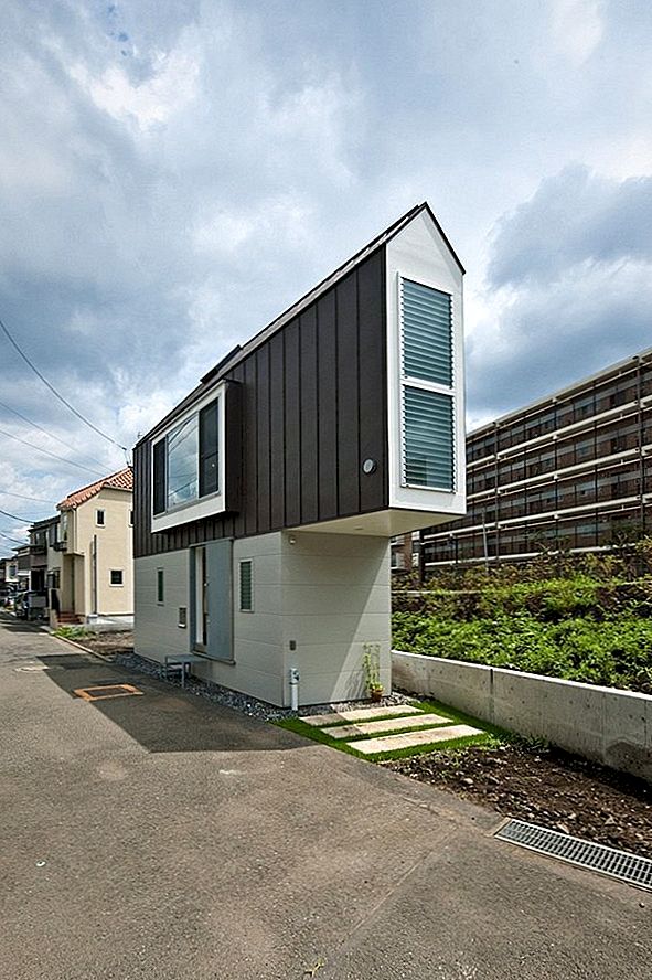 Snygg liten hemarkitektur som härrör från platsbegränsningar i Tokyo