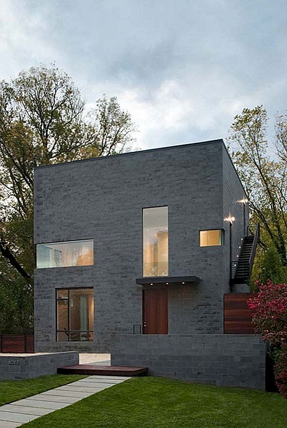 Comfortabel en minimalistisch kubusvormig huis met moderne functies