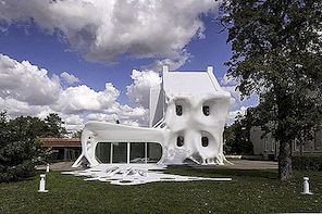 Moderne kunstgalleri i Frankrike Med en merkelig fasade: Gue (ho) st House